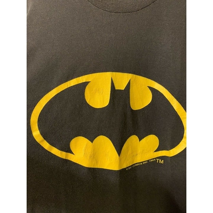 Vtg 80’s Batman Logo DC Movie Promo DC Comics T Shirt Mens Sz XL 1964