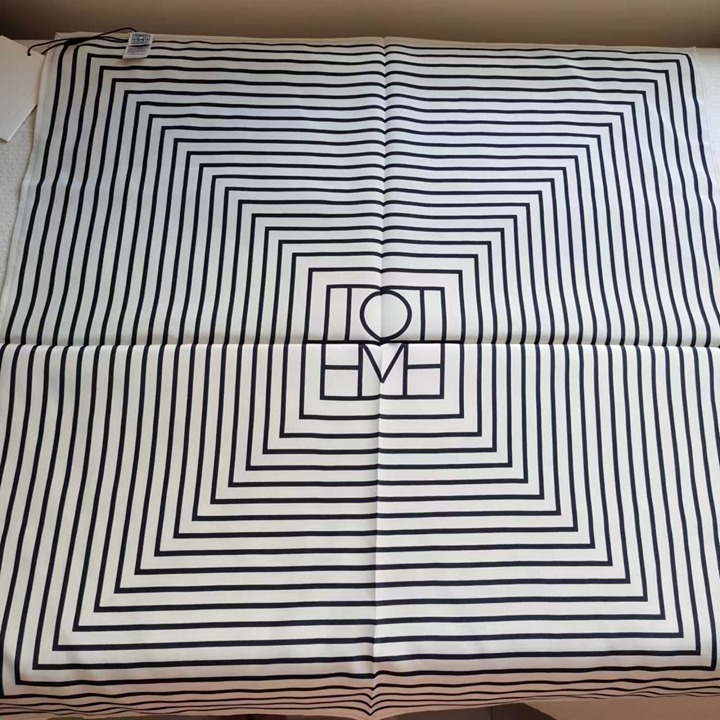 Toteme Square Striped Silk Scarf