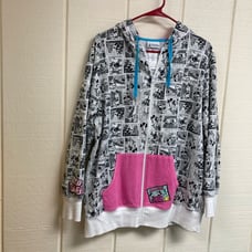 Disney Zip Up Hoodie Mickey Mouse Comic Strip Women's 1X