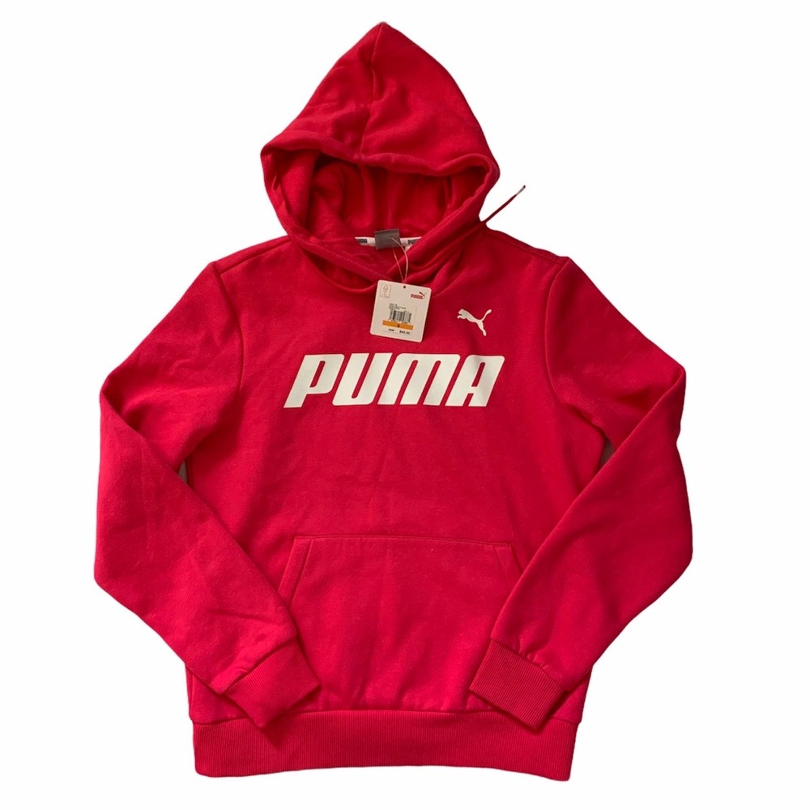 NWT Puma Hot Pink Long Sleeve Hoodie Sweatshirt Small