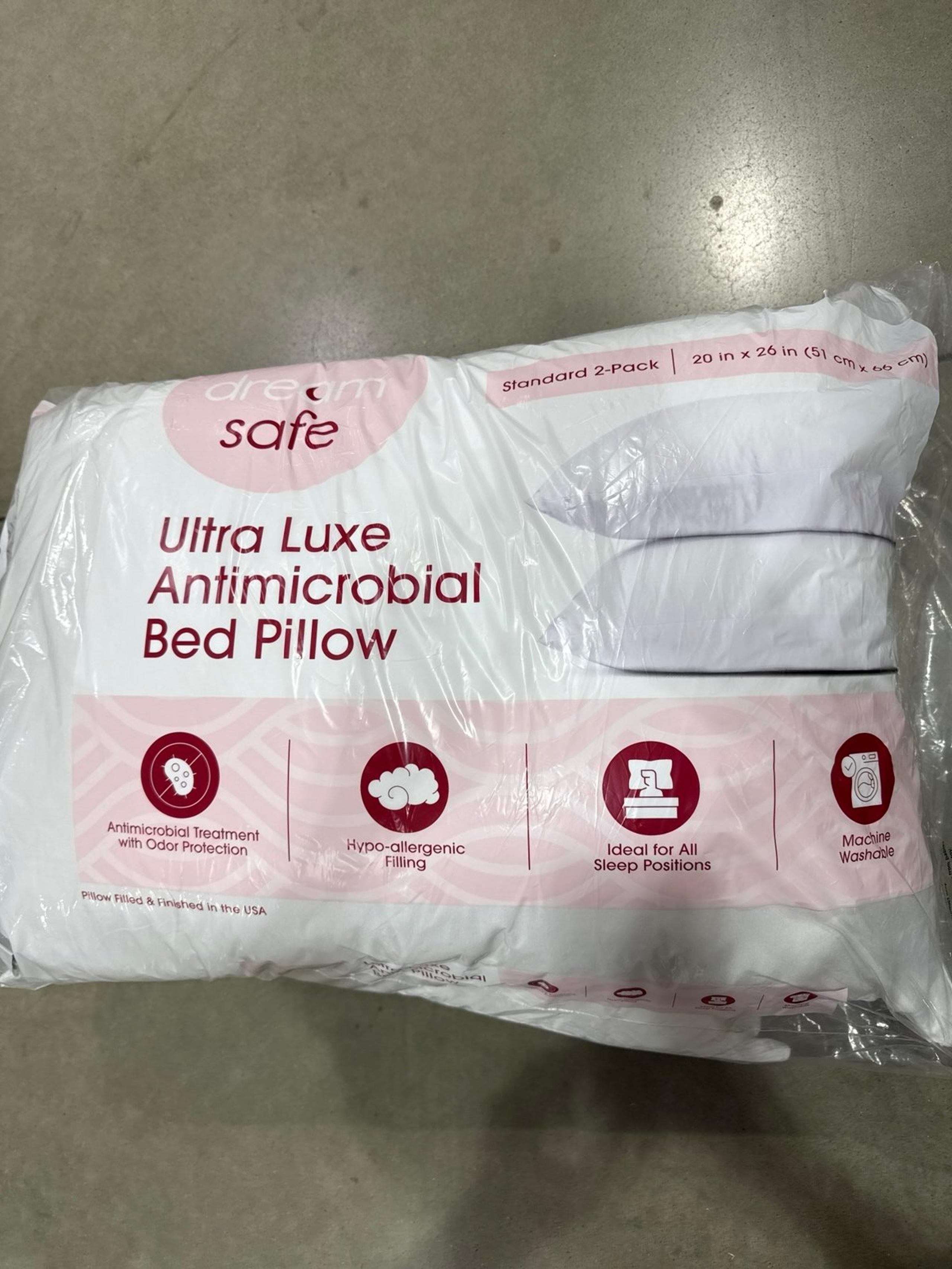 Pillows. Ultra Luxe Antimicrobial bed pillows. Standard
