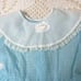 Vintage 1950s Love Girls 4t Blue Starburst Sheer Collared Party Dress Birthday