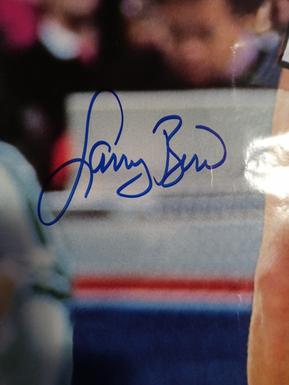 Authentic autographed Larry Bird Dream team USA poster