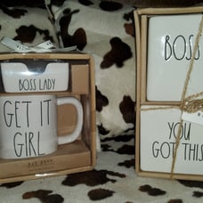 Rae Dunn BOSS LADY desk set