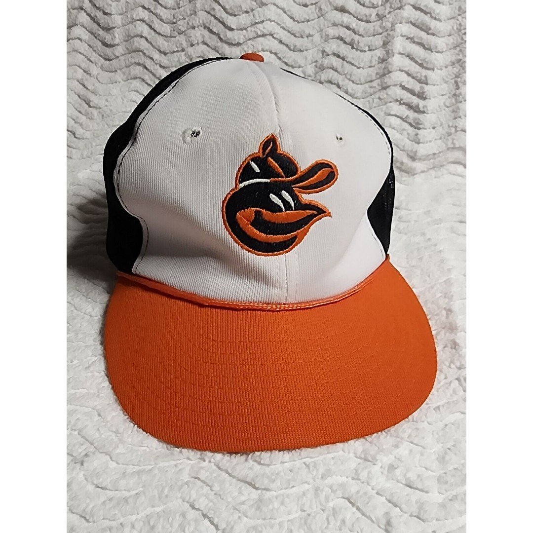 Rare Vintage BALTIMORE ORIOLES MLBTwinsModel SNAPBACK Hat Baseball Cap VhtF Logo