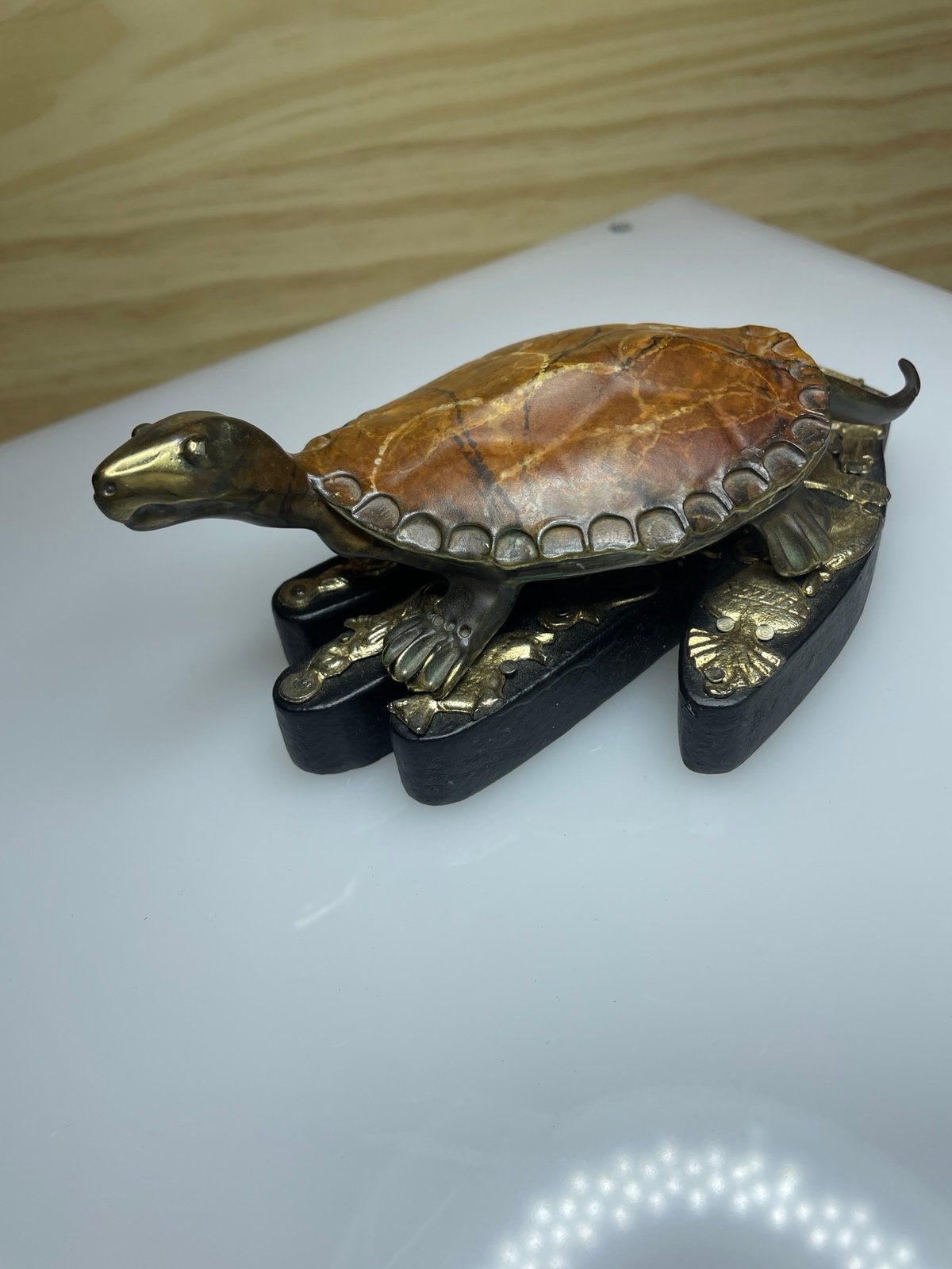 Hand Crafted Bronze turtle ~ Hand signed