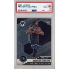 Graded 2020-21 Panini Mosaic Anthony Edwards #261 Rookie Card PSA 10