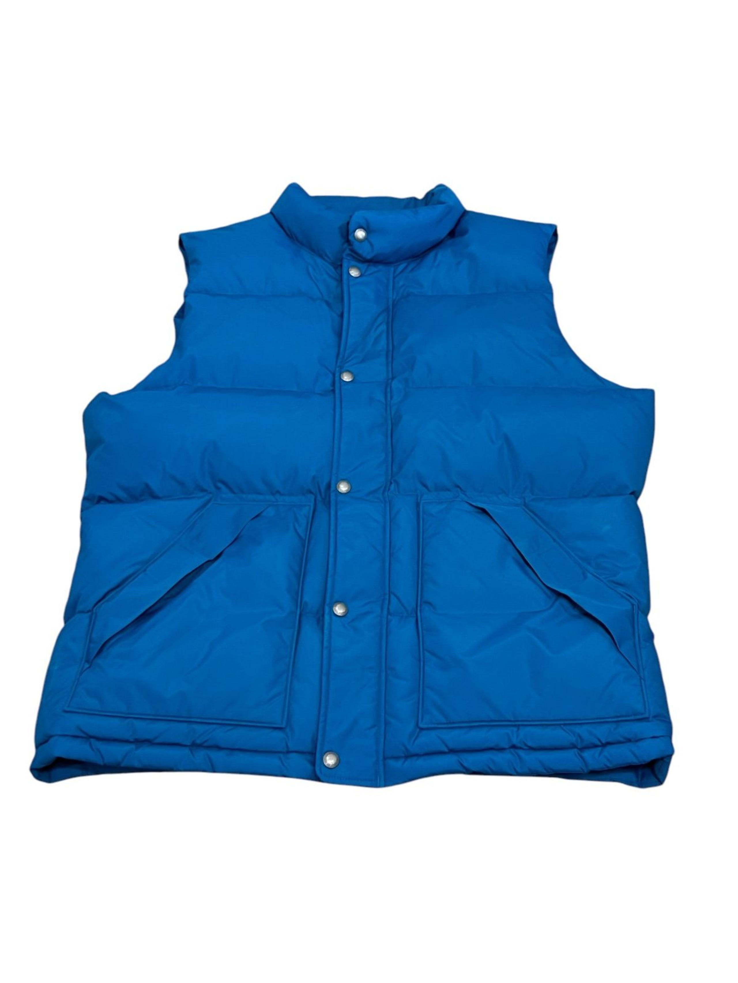 Lands End Mens Large 42/44 Blue Goose Down Puffer Vest