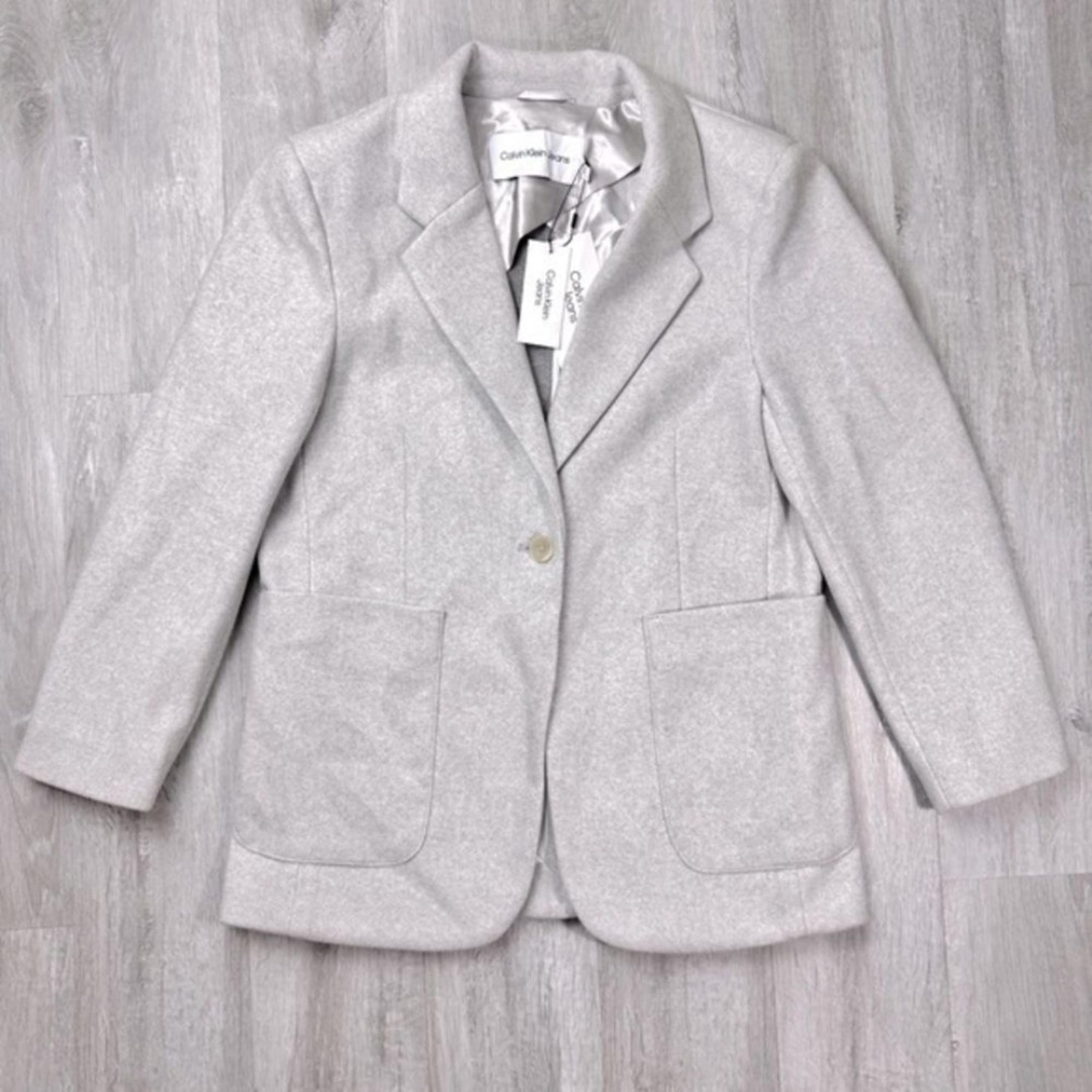 Women's Calvin Klein Grey Pea Coat