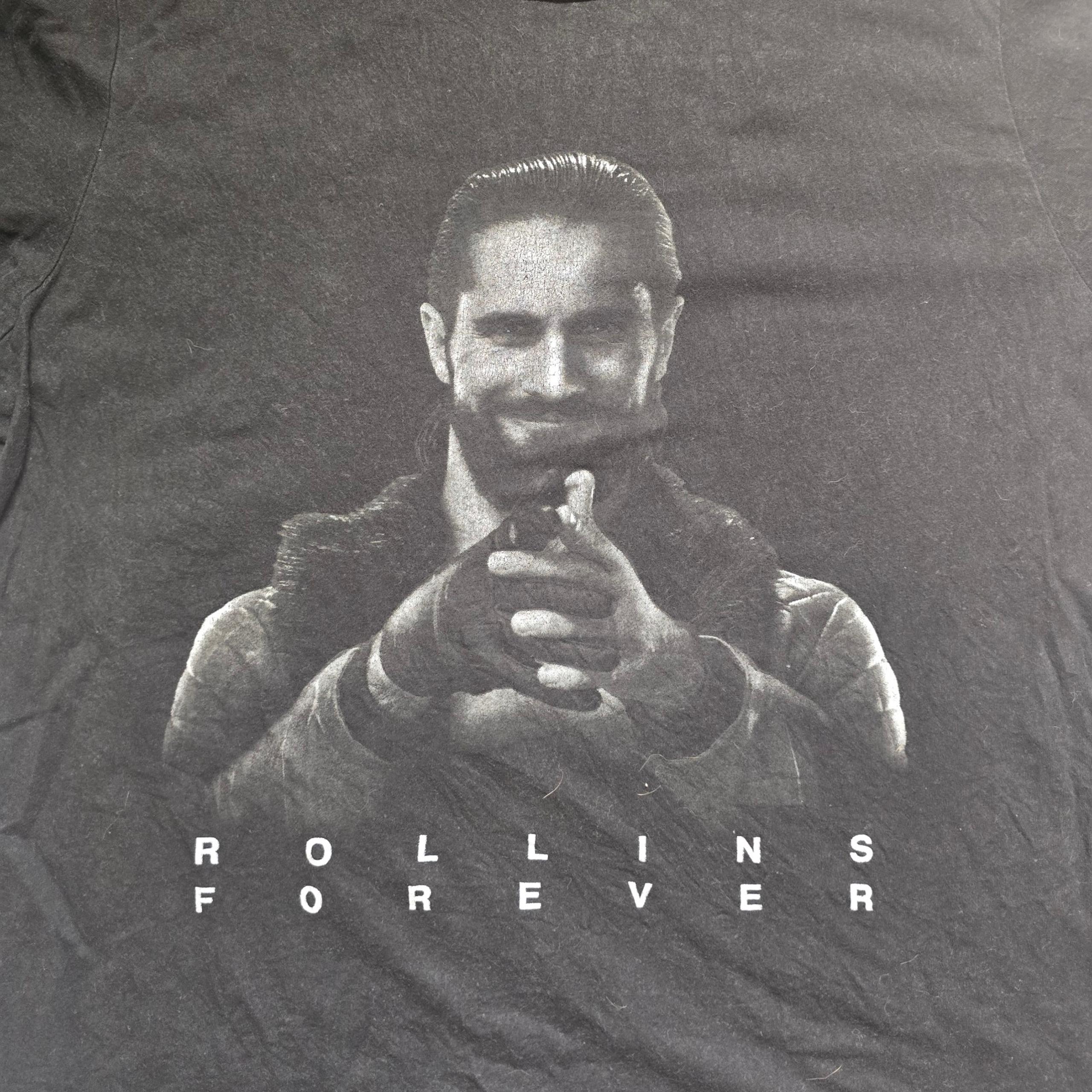 WWE Mens Black X-Large Seth Rollins Collectors Graphic Design Tshirt