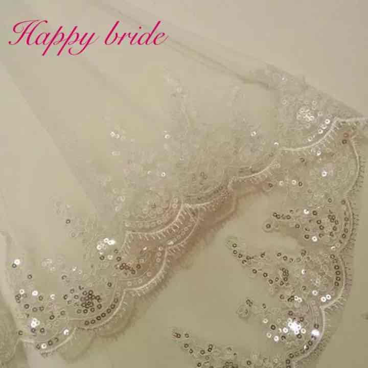 Lace & Sequins Bridal Edge Veil