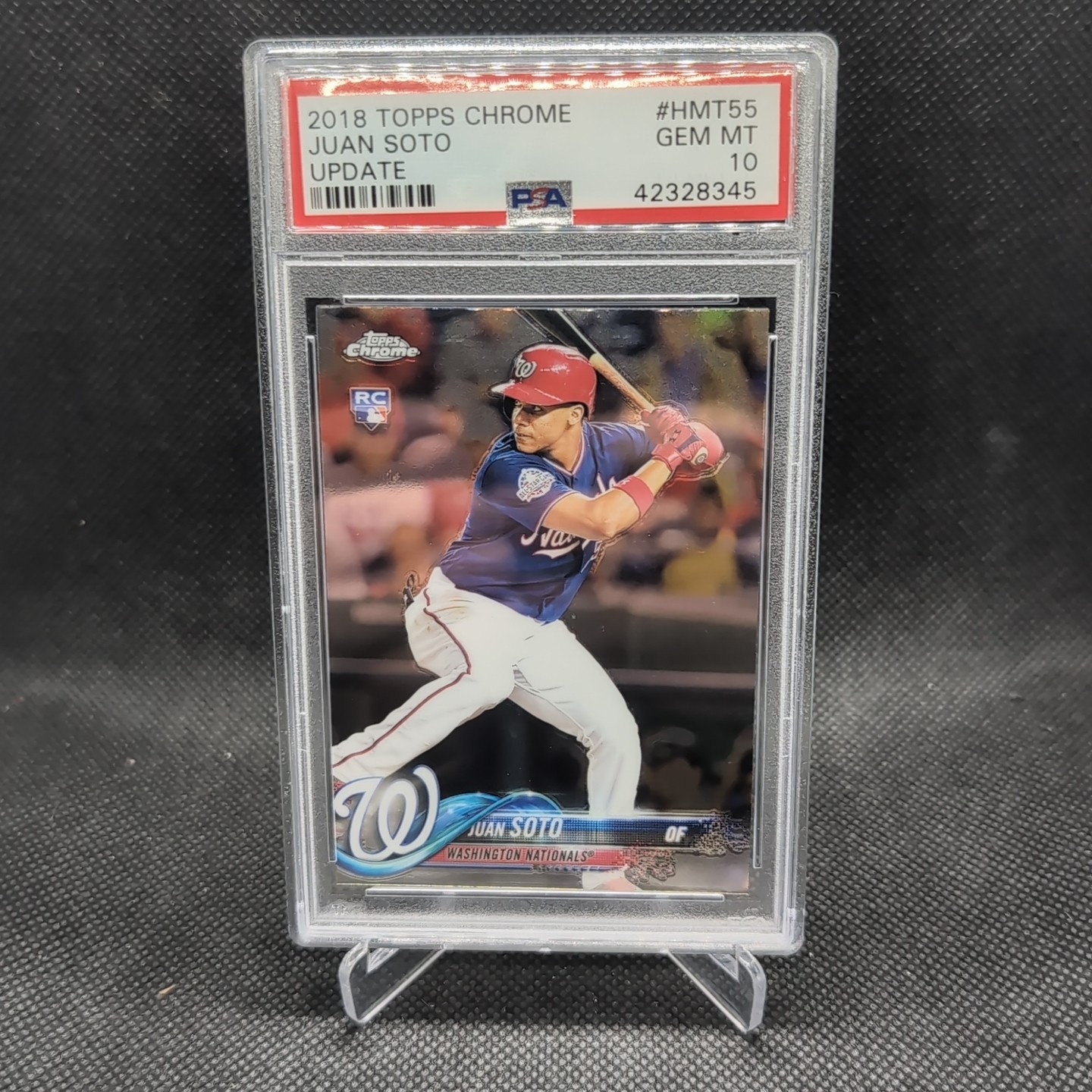 Juan Soto 2018 Topps Chrome Update RC PSA 10 #HMT55 Washington Nationals Mets