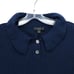 NWT J. CREW Merino Wool Ruffle Collar Ribbed Sweater Stretch Navy Blue Size XXL