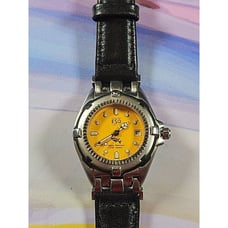 Vintage ESQ Movado Esquire Water Resistant Swiss Womens Sports Watch Yellow Face