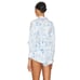 Free People Blue and White Leaf Print Pajama Top Only