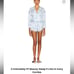 Free People Blue and White Leaf Print Pajama Top Only
