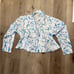 Free People Blue and White Leaf Print Pajama Top Only