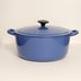 Le Creuset Blue Dutch Oven - Round with Double Handles and Lid #26 5.5 Qt