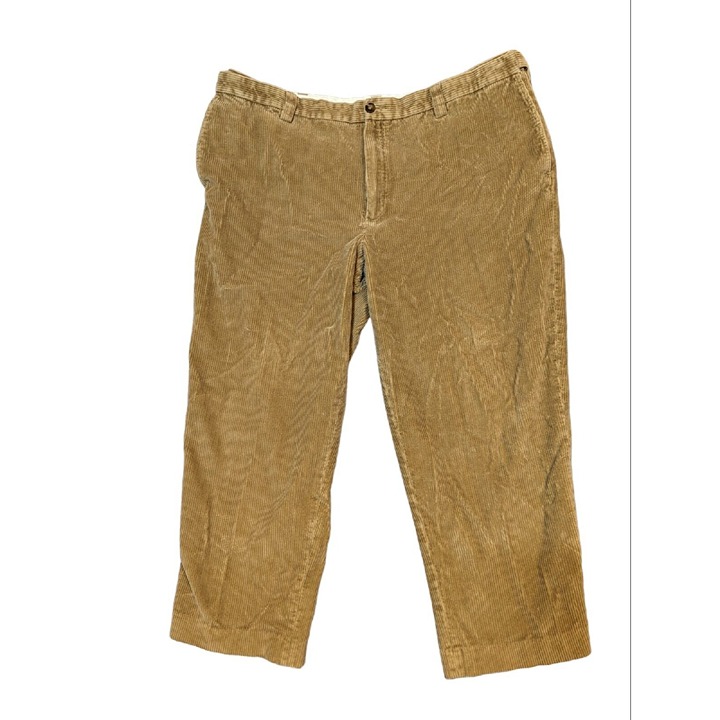 LL Bean Corduroy Pants Mens 42 Brown Straight Comfort Waist Stretch Casual 42x26