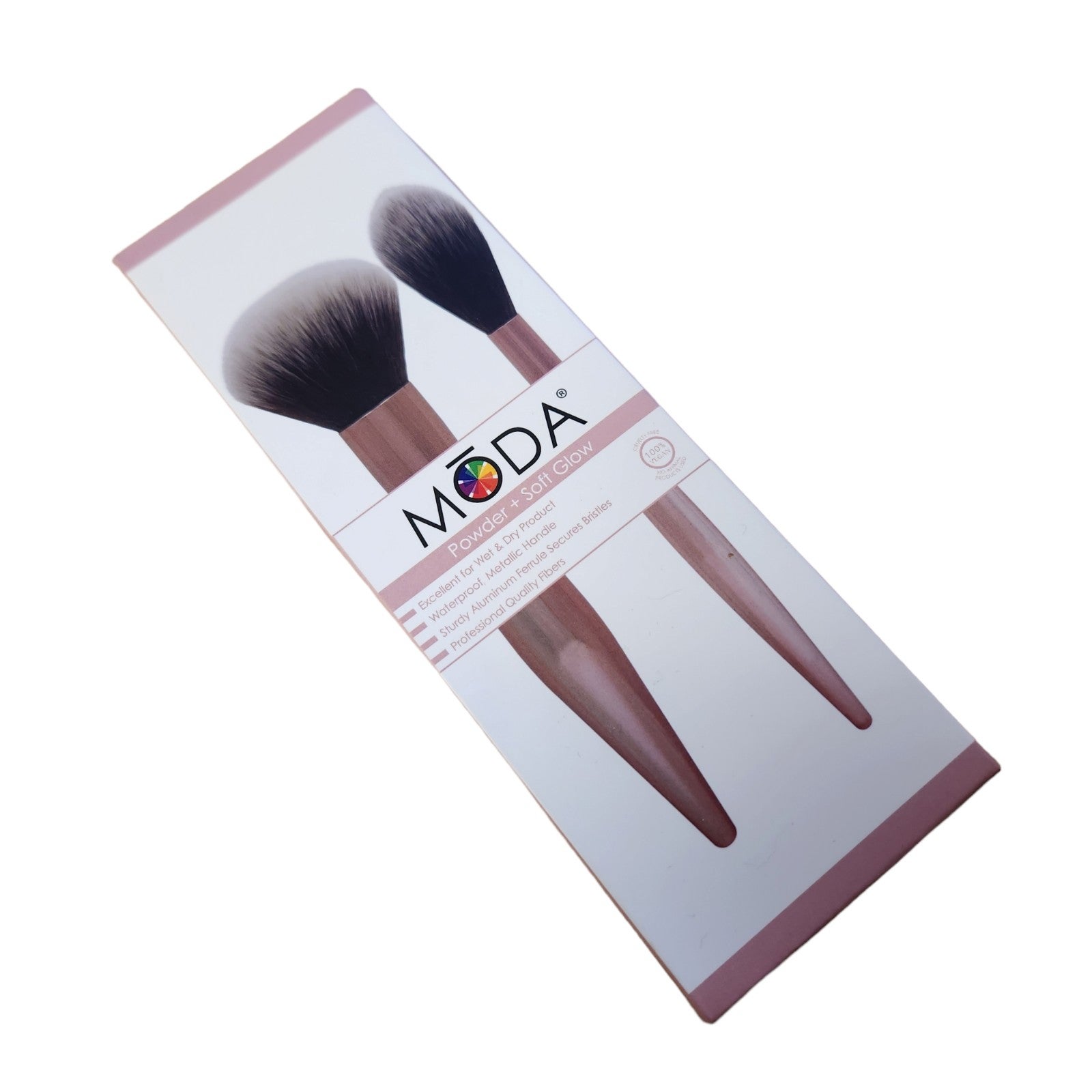 Moda Set of 2 Makeup Brushes. Powder Brush and Soft Glow Brush. Moda Set of 2 Makeup Brushes. Powder Brush and Soft Glow Brush.