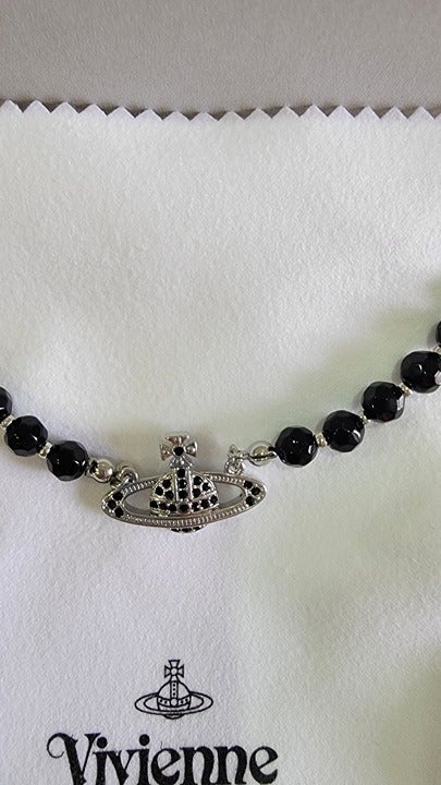 NTW Vivienne Westwood 3d Black Pearl Necklace