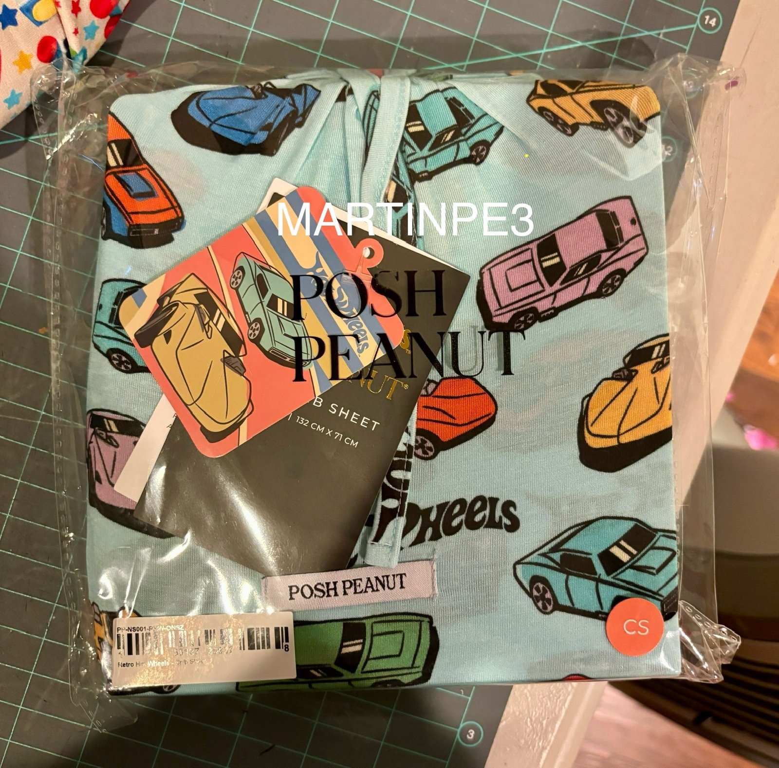 Posh Peanut Retro Hot Wheels Crib Sheet