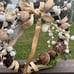 Spring Burlap Eggs Glitter Mushroom Earth Tones Wreath Home Decoration
