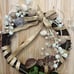 Spring Burlap Eggs Glitter Mushroom Earth Tones Wreath Home Decoration