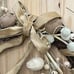 Spring Burlap Eggs Glitter Mushroom Earth Tones Wreath Home Decoration
