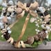 Spring Burlap Eggs Glitter Mushroom Earth Tones Wreath Home Decoration
