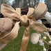 Spring Burlap Eggs Glitter Mushroom Earth Tones Wreath Home Decoration