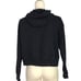 Nike Women M Spell Out Cropped Hoodie Sweatshirt Top Black Cotton Blend LS