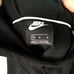 Nike Women M Spell Out Cropped Hoodie Sweatshirt Top Black Cotton Blend LS