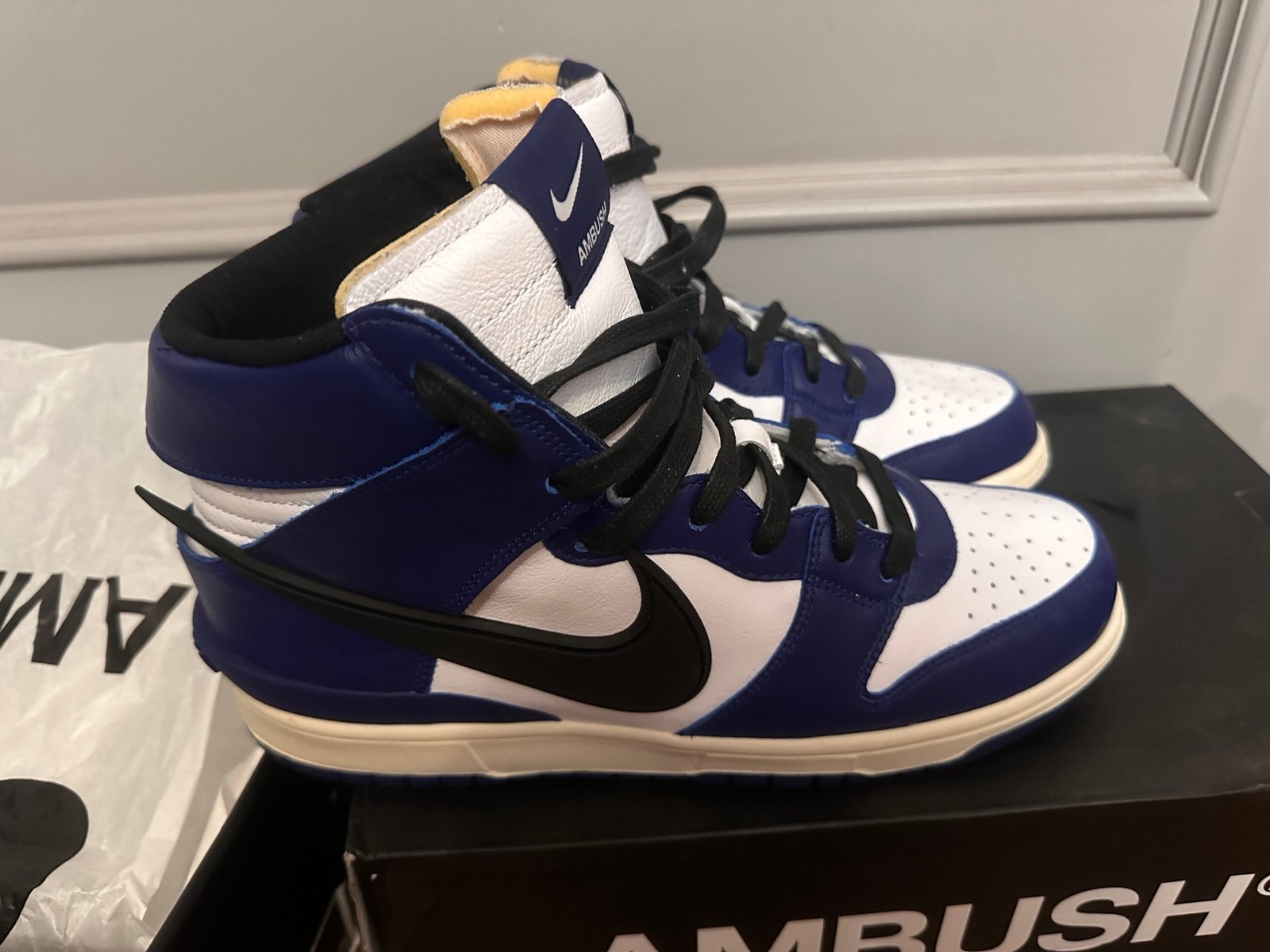 Size 10.5 - Nike AMBUSH x Dunk High Deep Royal brand new bnib