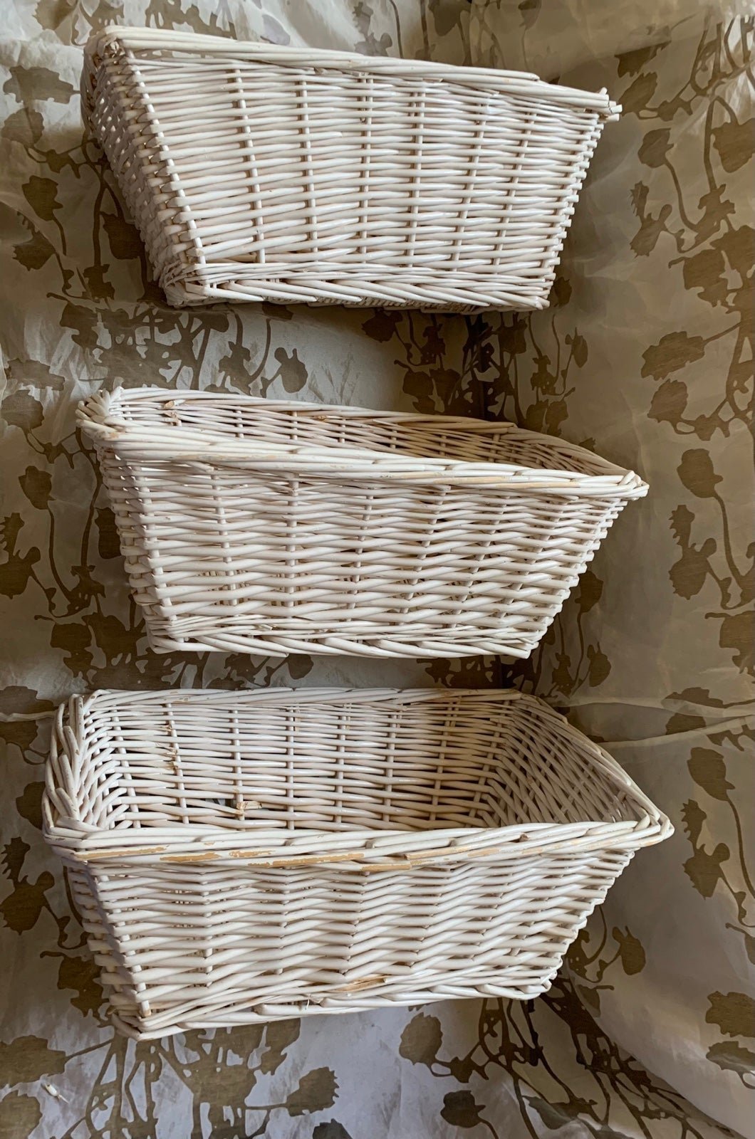 Wicker Baskets Office/Home Organizer Set