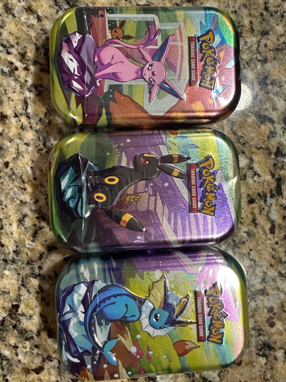 Prismatic evolutions Pokemon tins missing packs