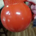 Vintage Pitcher Anchor Hocking Ball Tilt, Rainbow Tangerine Orange