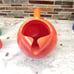 Vintage Pitcher Anchor Hocking Ball Tilt, Rainbow Tangerine Orange