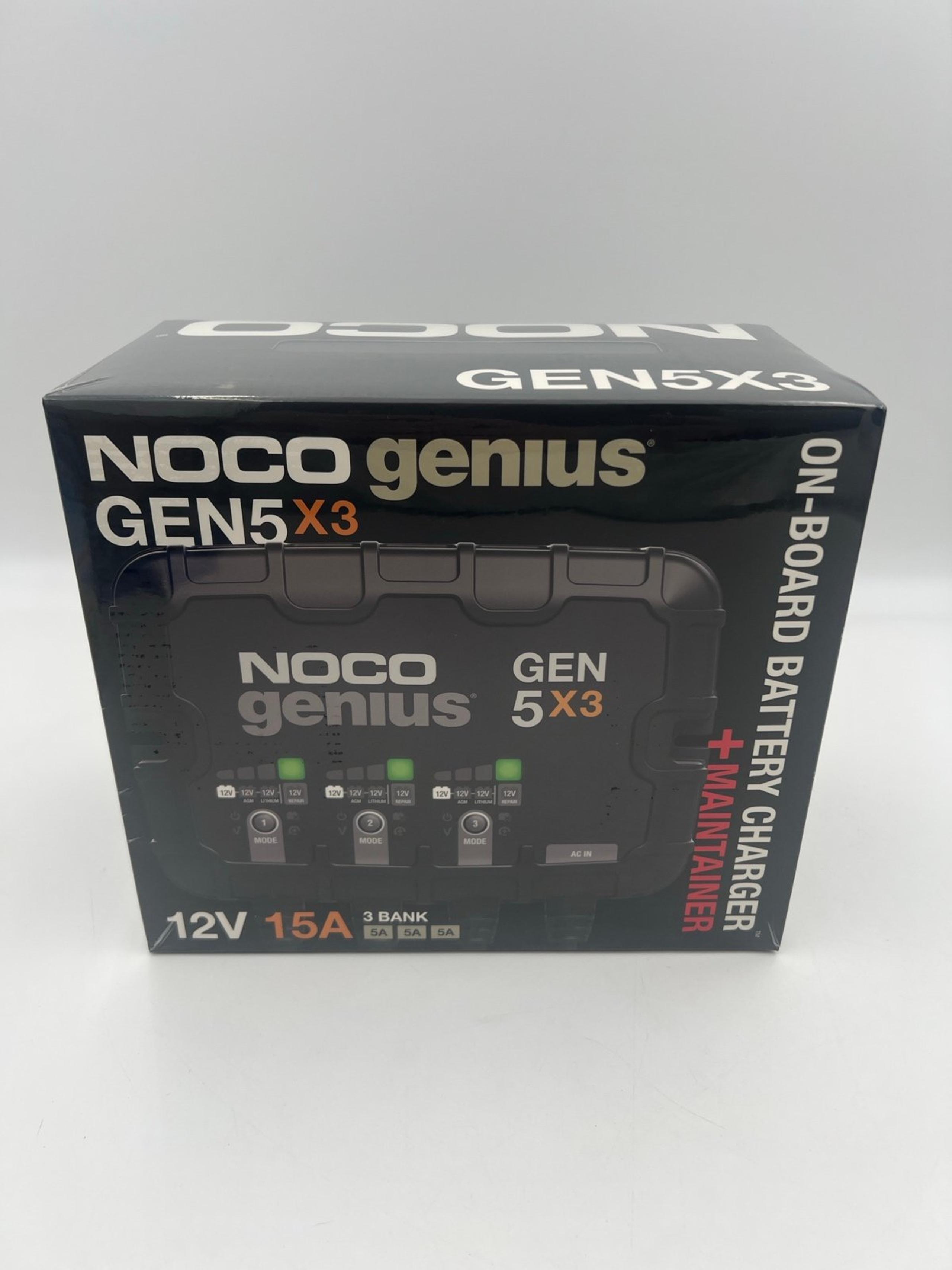 NOCO Genius GEN5X3, 3-Bank 15A (5A/Bank) Smart Marine Battery Charger NEW SEALED