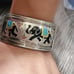 Hand Painted Elephant Silver Bangle Bracelet