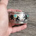 Hand Painted Elephant Silver Bangle Bracelet