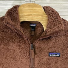 Patagonia Women's Teddy 1/4 Zip Pullover Fleece Brown Jacket Fall Winter Sz Sm
