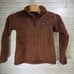 Patagonia Women's Teddy 1/4 Zip Pullover Fleece Brown Jacket Fall Winter Sz Sm