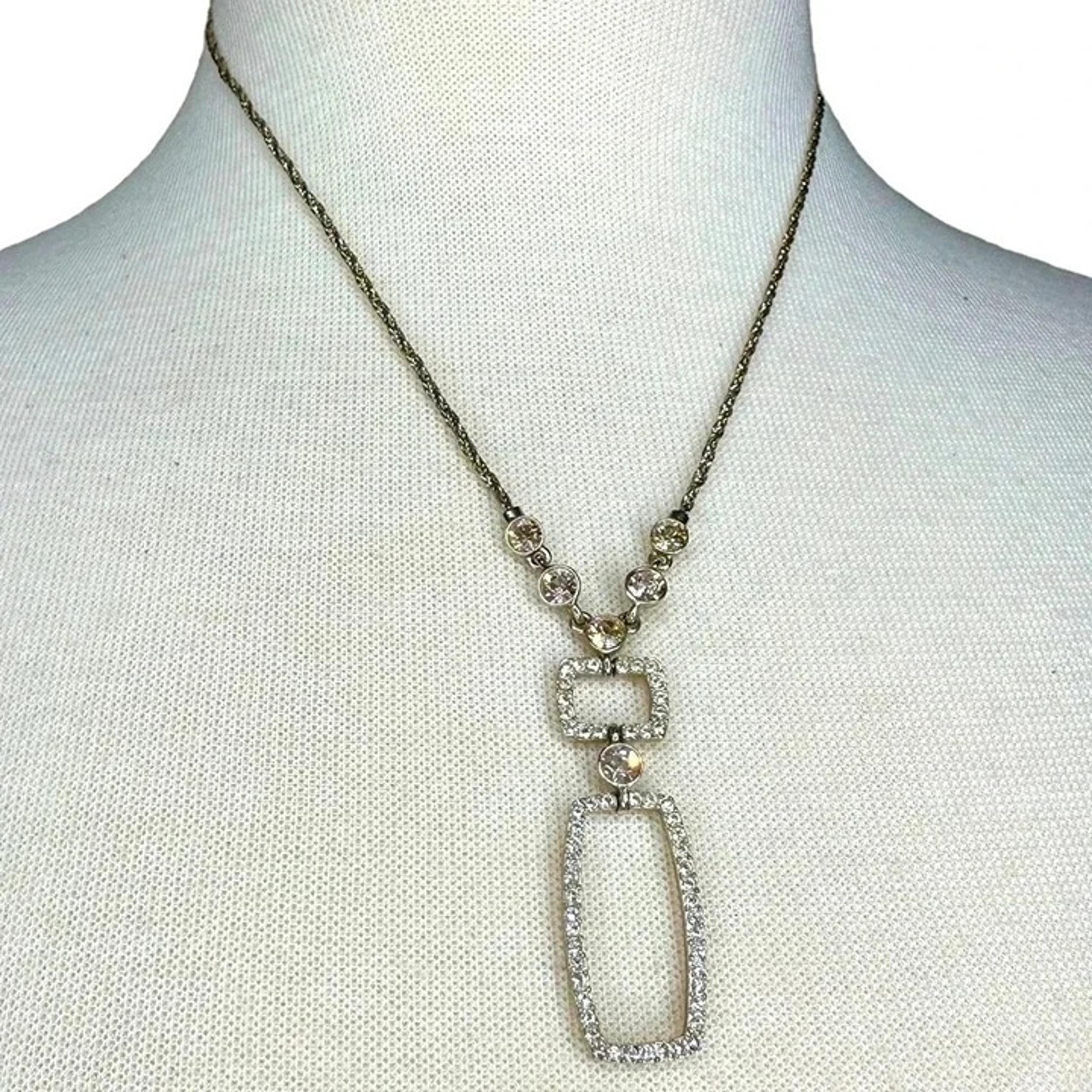Givenchy crystal zirconia silver necklace pink stones women’s jewelry