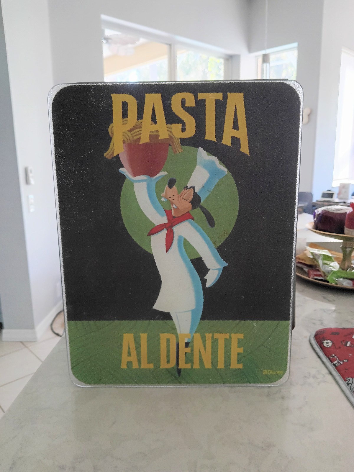 Disney Parks Chef Goofy Glass Cutting Board