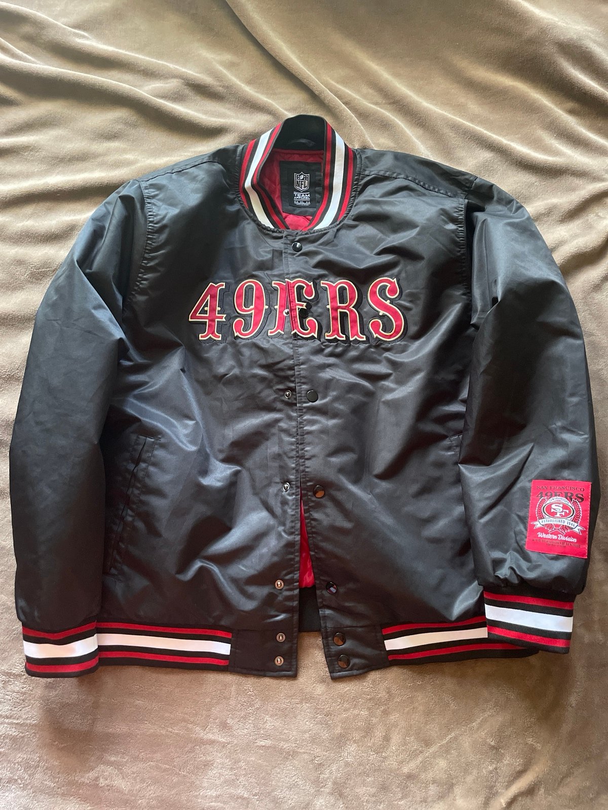 NFL Team Apparel San Francisco 49ers Black Jacket XL QOMG037FSF-RO