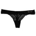 NWT VICTORIA'S SECRET Incredible Logo Thong Pantie Sz XL Black Mesh Lace