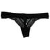 NWT VICTORIA'S SECRET Incredible Logo Thong Pantie Sz XL Black Mesh Lace