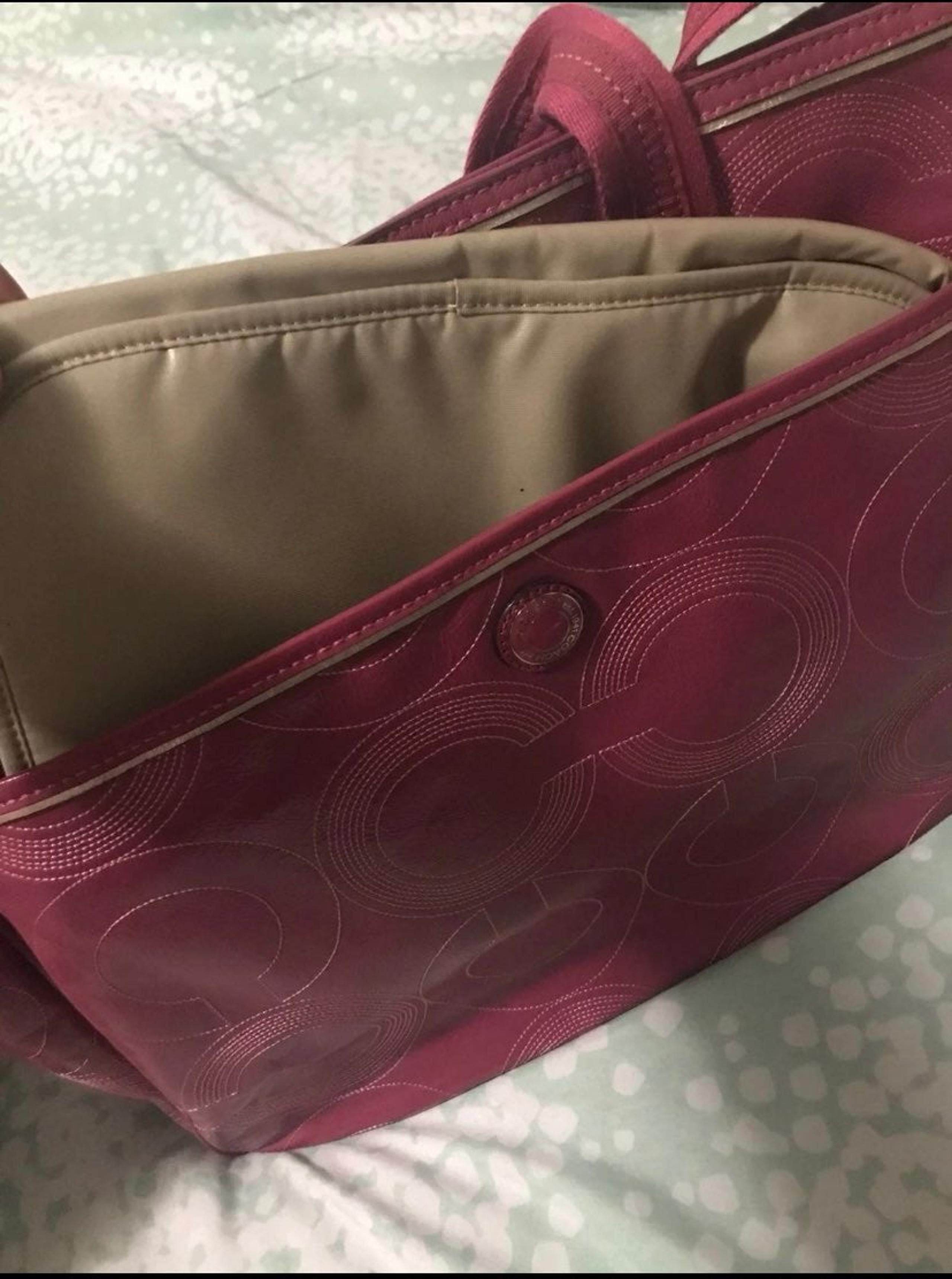 Coach baby diaper bag pink