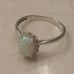 10 Ct White Gold Opal Ring